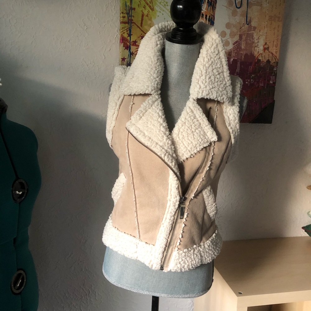Ashley by 26 International Faux suede vest